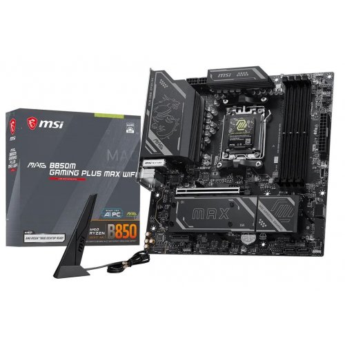 Материнская плата MSI MAG B850M GAMING PLUS MAX WIFI (sAM5, AMD B850) купить в Украине | Telemart фото