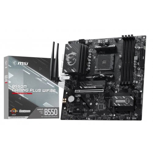 Материнская плата MSI B550M GAMING PLUS WIFI6E (sAM4, AMD B550) купить в Украине | Telemart фото