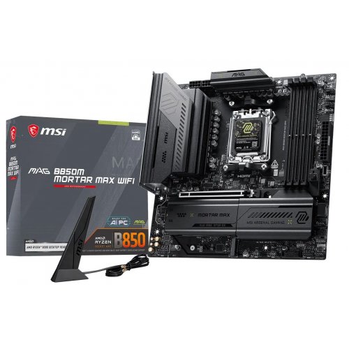 Материнская плата MSI MAG B850M MORTAR MAX WIFI (sAM5, AMD B850) купить в Украине | Telemart фото