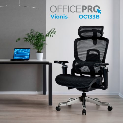 Офисное кресло OfficePro Vionis OC133 Black купить в Украине | Telemart фото