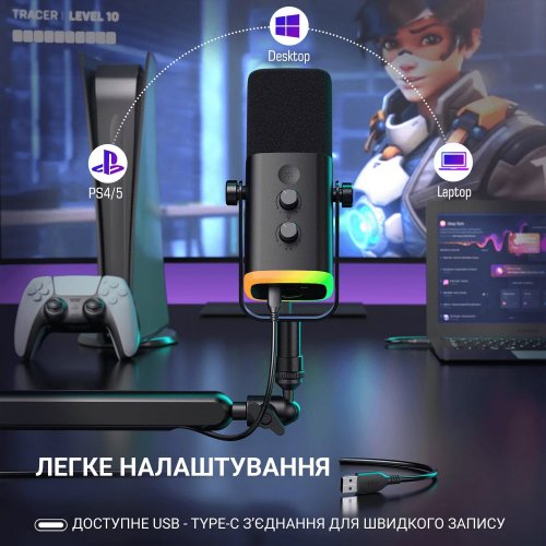Уцінка мікрофон Fifine TAM8 Black (Розкрита упаковка, 896662) купити в Україні | Telemart фото