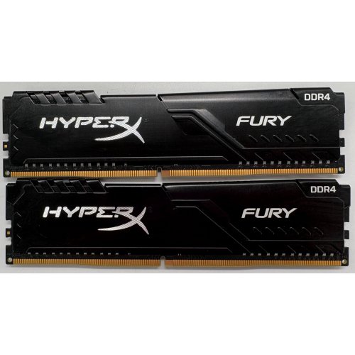 Озп HyperX DDR4 16GB (2x8GB) 3200Mhz Fury Black (HX432C16FB3K2/16) (Відновлено продавцем, 896672) купити в Україні | Telemart фото