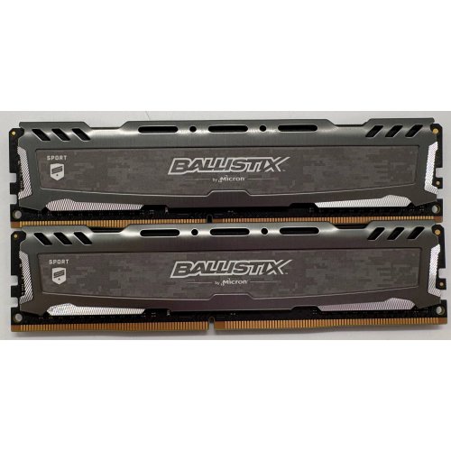 Озп Crucial DDR4 16GB (2x8GB) 3200Mhz Ballistix Sport LT Gray (BLS2K8G4D32AESBK) (Відновлено продавцем, 896678) купити в Україні | Telemart фото