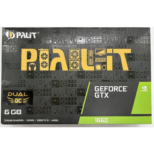 Видеокарта Palit GeForce GTX 1660 Dual OC 6144MB (NE51660S18J9-1161A) (Восстановлено продавцом, 896873) купить в Украине | Telemart фото