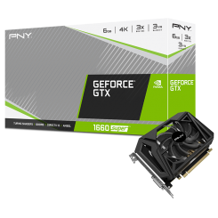 Видеокарта PNY GeForce GTX 1660 SUPER Single Fan 6144MB (VCG16606SSFPPB) (Восстановлено продавцом, 896878)