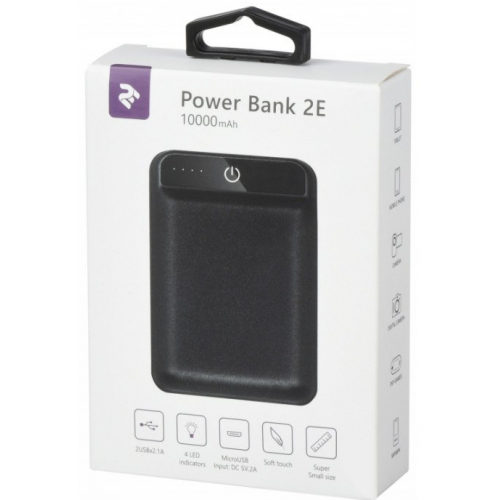 Купити Powerbank 2E Power Bank 10000 mAh (2E-PB1005AS-BLACK) Black - ціна в Києві, Львові, Вінниці, Хмельницькому, Франківську, Україні | інтернет-магазин TELEMART.UA фото