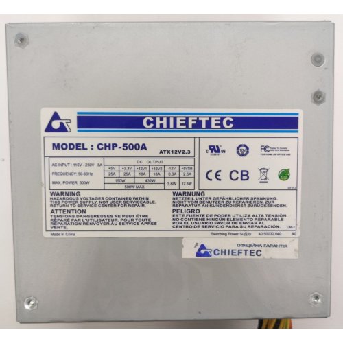 Блок питания CHIEFTEC 500W (CHP-500A) (Восстановлено продавцом, 897009) купить в Украине | Telemart фото