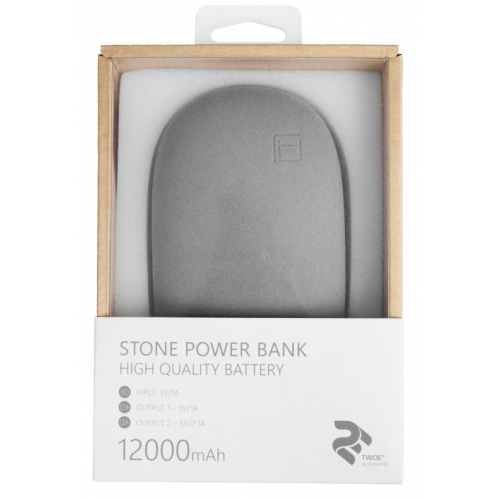 Купить Powerbank 2E Power Bank Stone 12000 mAh (2E-PBS3-GREY) Grey - цена в Харькове, Киеве, Днепре, Одессе
в интернет-магазине Telemart фото