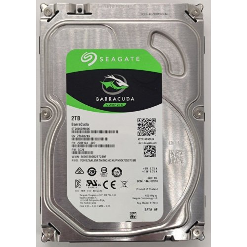 Жорсткий диск Seagate BarraCuda 2TB 64MB 7200RPM 3.5'' (ST2000DM006) (Відновлено продавцем, 897044) купити в Україні | Telemart фото