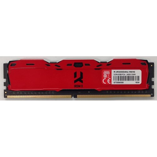 Озп GoodRAM DDR4 8GB 3000Mhz IRDM X Red (IR-XR3000D464L16S/8G) (Відновлено продавцем, 897052) купити в Україні | Telemart фото