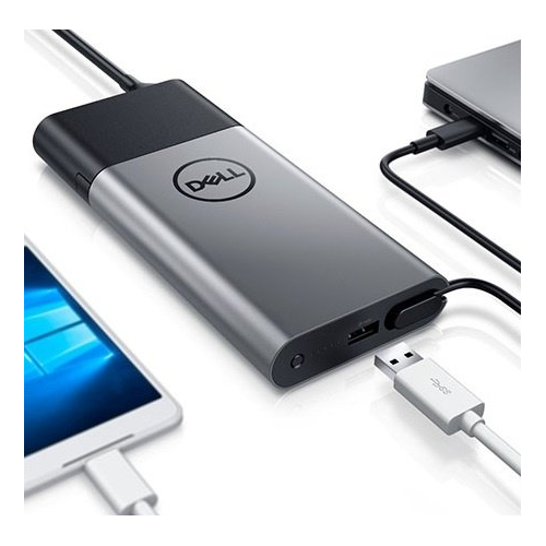 Купить Powerbank Dell Hybrid Adapter + Power Bank USB-C 12800 mAh (450-AGHQ) Black/Silver - цена в Харькове, Киеве, Днепре, Одессе
в интернет-магазине Telemart фото