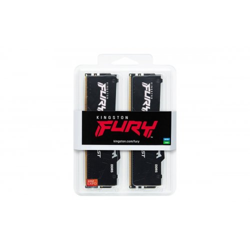 Уценка озу Kingston DDR5 32GB (2x16GB) 5200Mhz FURY Beast RGB (KF552C36BBEAK2-32) (Вскрытая упаковка, 897511) купить в Украине | Telemart фото