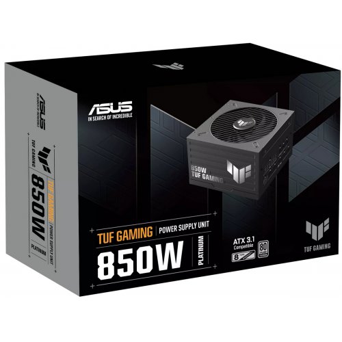Блок живлення Asus TUF Gaming 850W Platinum (90YE0102-B0NA00) Black купити в Україні | Telemart фото