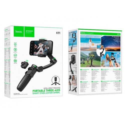Стедикам Hoco K91 3-Axis Intelligent Gimbal Black купить в Украине | Telemart фото
