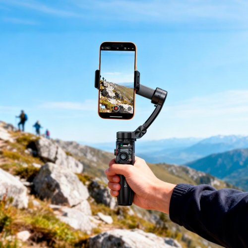 Стедикам Hoco K91 3-Axis Intelligent Gimbal Black купить в Украине | Telemart фото