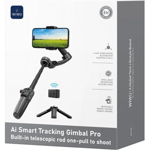 Стедикам WIWU AI Smart Checking Gimbal Pro Wi-SE016 Black купить в Украине | Telemart фото