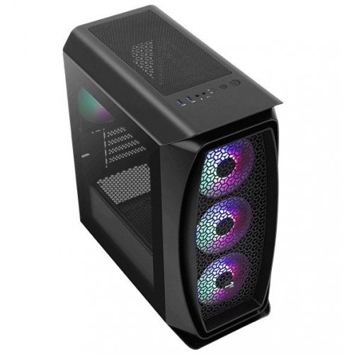 Корпус Aerocool Aero One Mini Frost-G-BK-v1 Tempered Glass без БЖ (ACCS-PB18043.11) Black (Відновлено продавцем, 897679) купити в Україні | Telemart фото
