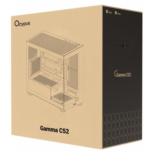 Уценка корпус Ocypus Gamma C52 Tempered Glass без БП (GAMMA-C52-BKD000XX-GL) Black (Вскрытая упаковка, 897689) купить в Украине | Telemart фото