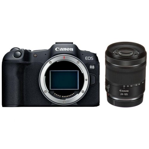 Беззеркальный фотоаппарат Canon EOS R8 Kit (RF 24-105mm) IS STM (5803C093) Black купить в Украине | Telemart фото