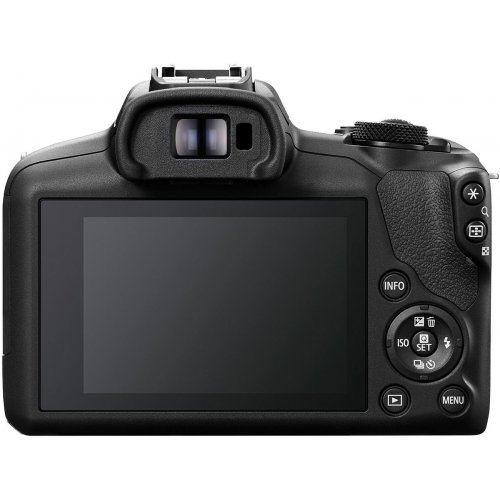 Бездзеркальний фотоапарат Canon EOS R100 Travel Kit (RF-S 18-45mm) IS STM (6052C074) Black купити в Україні | Telemart фото