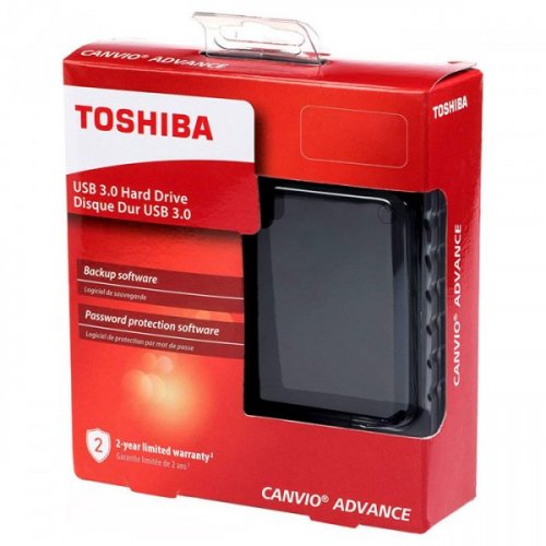 Зовнішній HDD Toshiba Canvio Advance 3TB (HDTC930EK3CA) Black купити в Україні | Telemart фото