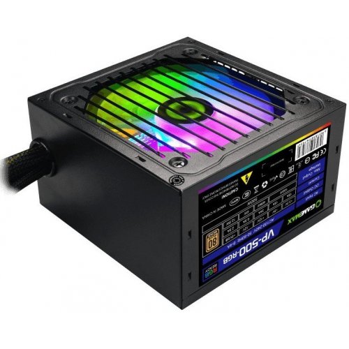 Блок питания GAMEMAX VP-500 RGB 500W (VP-500-RGB) (Восстановлено продавцом, 898015) купить в Украине | Telemart фото