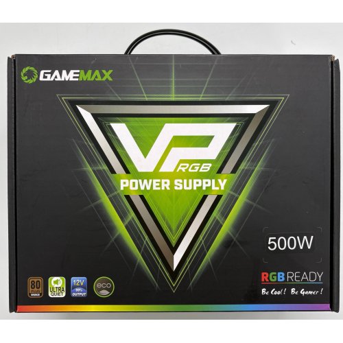 Блок питания GAMEMAX VP-500 RGB 500W (VP-500-RGB) (Восстановлено продавцом, 898015) купить в Украине | Telemart фото