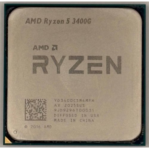 Процессор AMD Ryzen 5 3400G 3.7(4.2)GHz 4MB sAM4 Tray (YD3400C5M4MFH) (Восстановлено продавцом, 898020) купить в Украине | Telemart фото