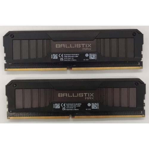 Озп Crucial DDR4 32GB (2x16GB) 4400Mhz Ballistix MAX (BLM2K16G44C19U4B) (Відновлено продавцем, 898021) купити в Україні | Telemart фото