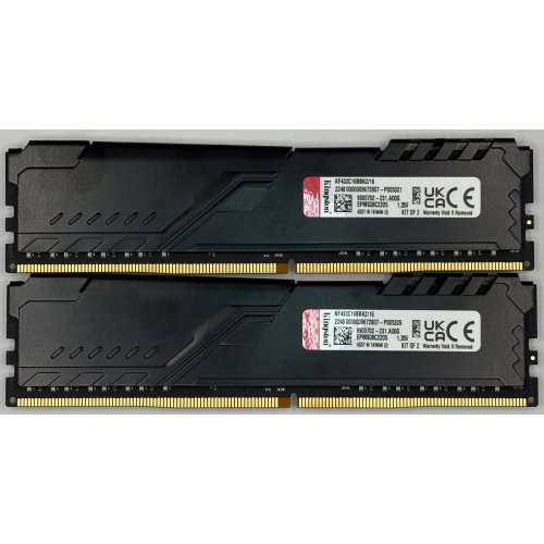 Озу Kingston DDR4 16GB (2x8GB) 3200Mhz FURY Beast Black (KF432C16BBK2/16) (Восстановлено продавцом, 898022) купить в Украине | Telemart фото