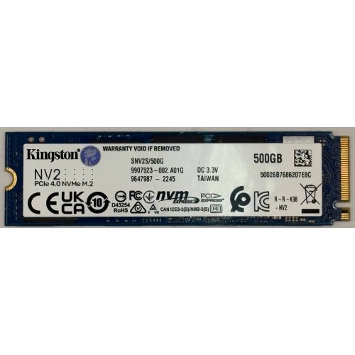 Ssd-диск Kingston NV2 3D NAND 500GB M.2 (2280 PCI-E) NVMe x4 (SNV2S/500G) (Восстановлено продавцом, 898024) купить в Украине | Telemart фото