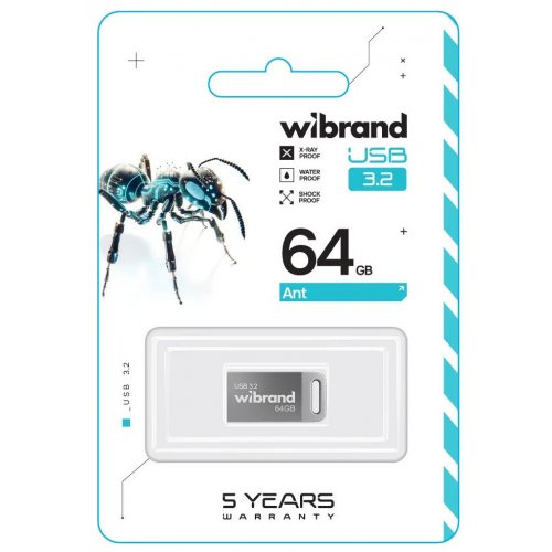 Накопитель Wibrand Ant 64GB USB 3.2 Gen1 (WI3.2/AN64M4S) Silver купить в Украине | Telemart фото