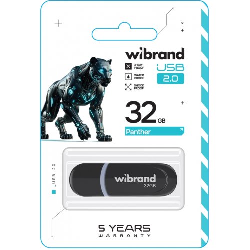 Накопитель Wibrand Panther 32GB USB 2.0 (WI2.0/PA32P2B) Black купить в Украине | Telemart фото