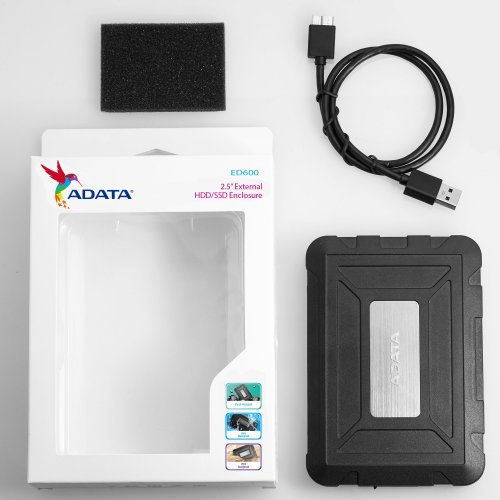 Купити ADATA ED600 2.5" USB 3.1 (AED600-U31-CBK) Black - ціна в Києві, Львові, Вінниці, Хмельницькому, Франківську, Україні | інтернет-магазин TELEMART.UA фото