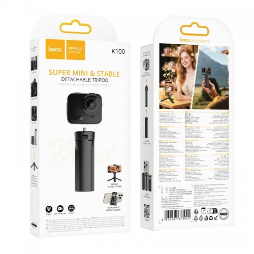 Штатив Hoco K100 Prestigio Mini Tripod Black купить в Украине | Telemart фото