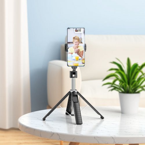 Селфі-трипод Hoco K18 Wave Four-Leg Live Broadcast Holder 97cm Black купити в Україні | Telemart фото