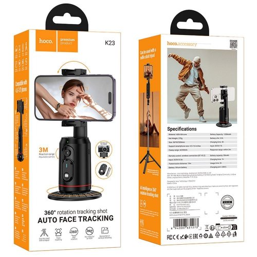Смарт-штатив Hoco K23 Lotus Smart PTZ Black купить в Украине | Telemart фото