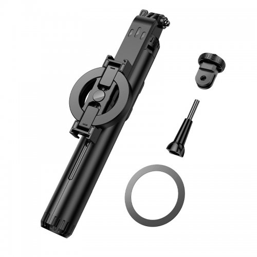 Селфі-трипод Hoco K25 Sherkhan Magnetic Aluminum Alloy Live Broadcast Holder 150cm Black купити в Україні | Telemart фото