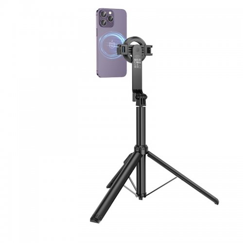 Селфі-трипод Hoco K25 Sherkhan Magnetic Aluminum Alloy Live Broadcast Holder 150cm Black купити в Україні | Telemart фото