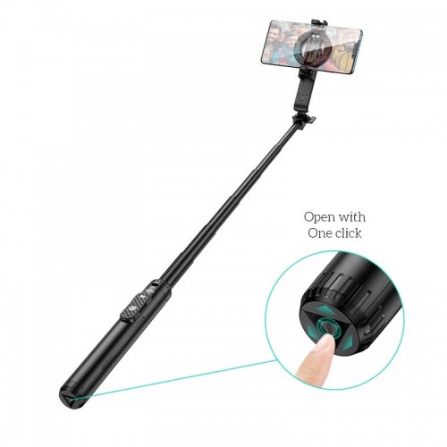 Селфі-трипод Hoco K25 Sherkhan Magnetic Aluminum Alloy Live Broadcast Holder 150cm Black купити в Україні | Telemart фото