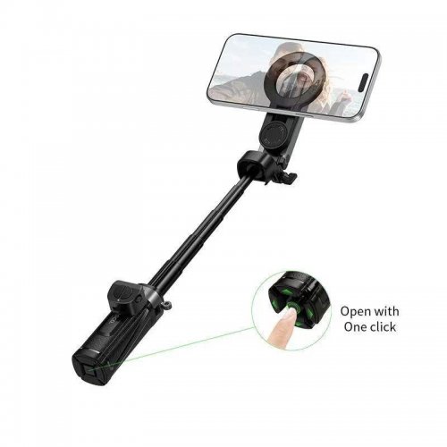 Селфі-трипод Hoco K27 Pro Magic Mini Live Broadcast Stand (Pull Clip + Magnetic Focusing Version) 48cm Black купити в Україні | Telemart фото