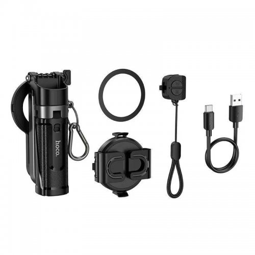 Селфі-трипод Hoco K27 Pro Magic Mini Live Broadcast Stand (Pull Clip + Magnetic Focusing Version) 48cm Black купити в Україні | Telemart фото