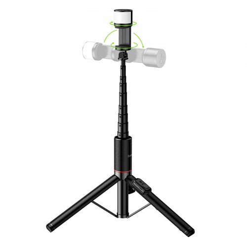 Штатив Hoco K34 Spring Live Broadcast Holder with Fill Light Black купить в Украине | Telemart фото