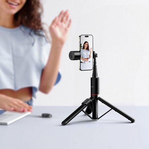 Штатив Hoco K34 Spring Live Broadcast Holder with Fill Light Black купить в Украине | Telemart фото