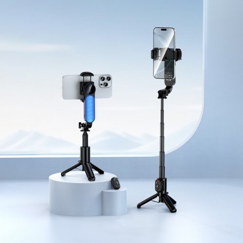 Селфі-монопод Hoco K90 Feliz Single-Axis Live Broadcast Holder Black купити в Україні | Telemart фото