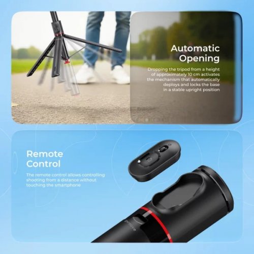 Селфі-трипод Proove DropStop 177cm (MPDS00010001) Black купити в Україні | Telemart фото