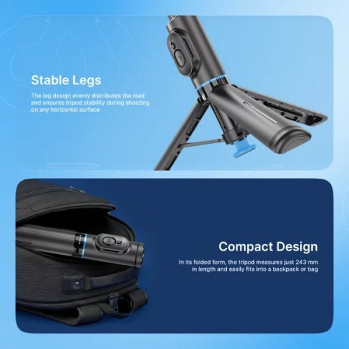 Селфі-трипод Proove DropStop Mini 73cm (MPDSM0000001) Black купити в Україні | Telemart фото