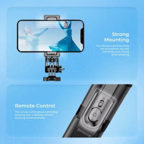 Селфі-трипод Proove MegaStick Selfie Stick Tripod 153cm (MPMS00010001) Black купити в Україні | Telemart фото