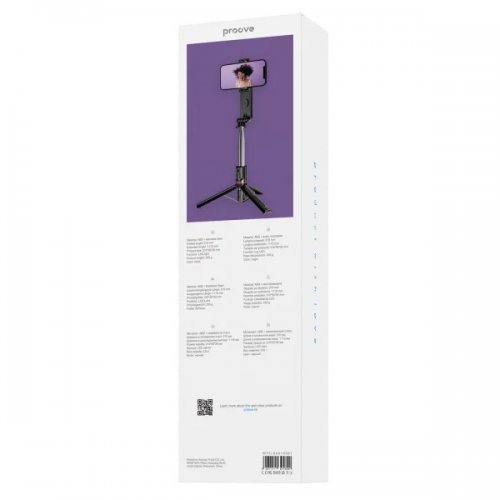Селфі-трипод Proove Selfie Lume 111cm (MPSL00010001) Black купити в Україні | Telemart фото