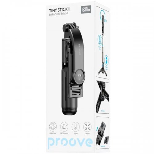 Селфи-трипод Proove Tiny Stick II Selfie Stick Tripod 63cm (MPTS20010001) Black купить в Украине | Telemart фото